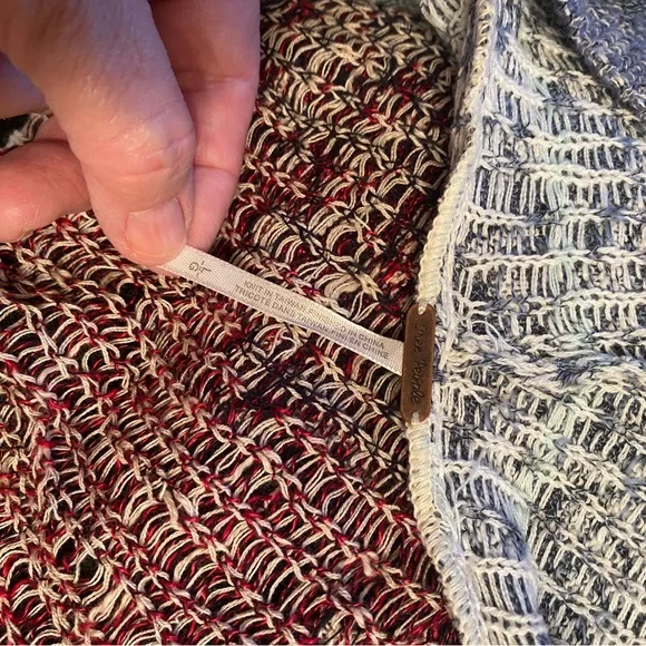 Free People Bandana Hooded Cardigan NWT Size L - Picture 9 of 9